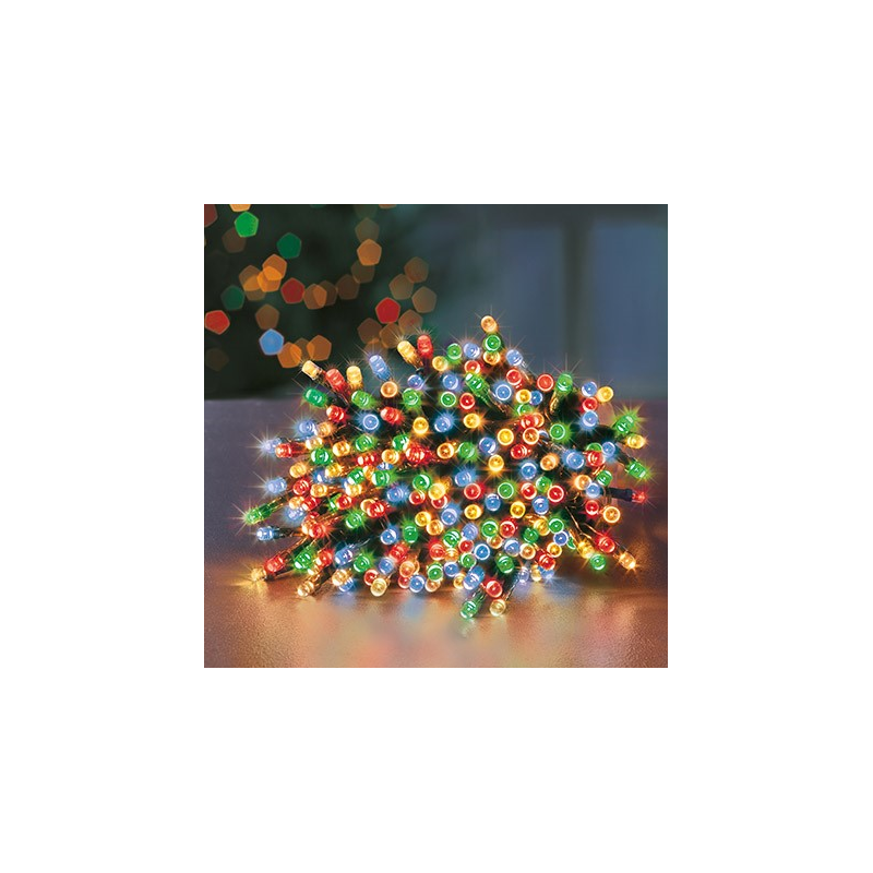 360 Multi Coloured Supabrights Multi Action LED String Lights with Timer Image 4