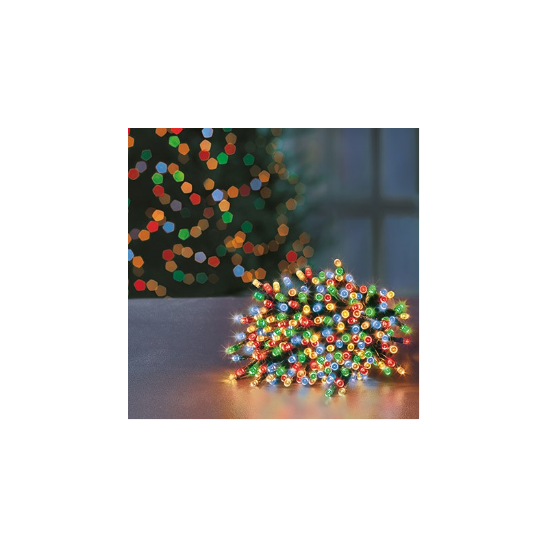 360 Multi Coloured Supabrights Multi Action LED String Lights with Timer Image 3