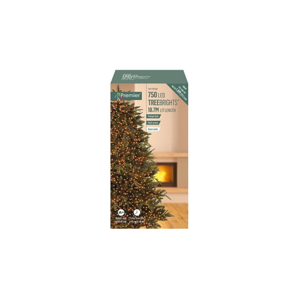 Premier 750 LED TreeBrights Timer Vintage Gold
